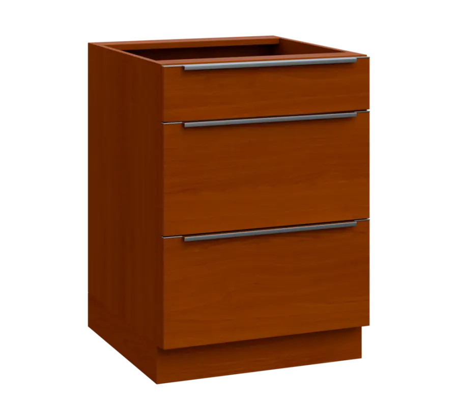 SIS - 6Z33 spodní skříňka, 3-zásuvková, 870x600x600, třešeň šumavská